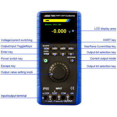 IP65 Thermocouple Calibration Equipment HART Communication Loop Calibrator